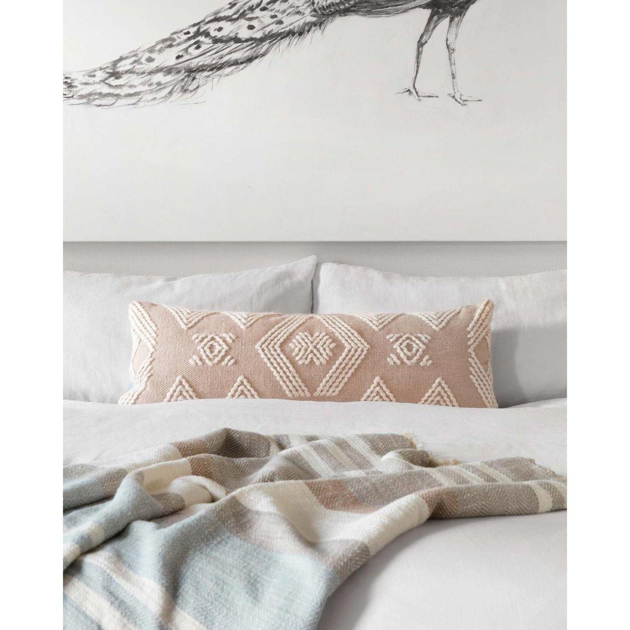 Magnolia Home Coral/Ivory Lumbar Pillow - Reimagine Designs - Pillows