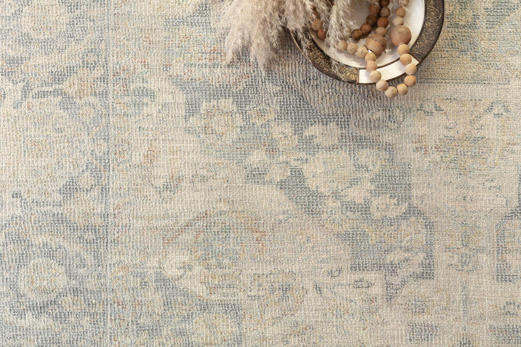 PRIYA BONE/BLUESTONE RUG - Reimagine Designs - new, Pattern, Rug