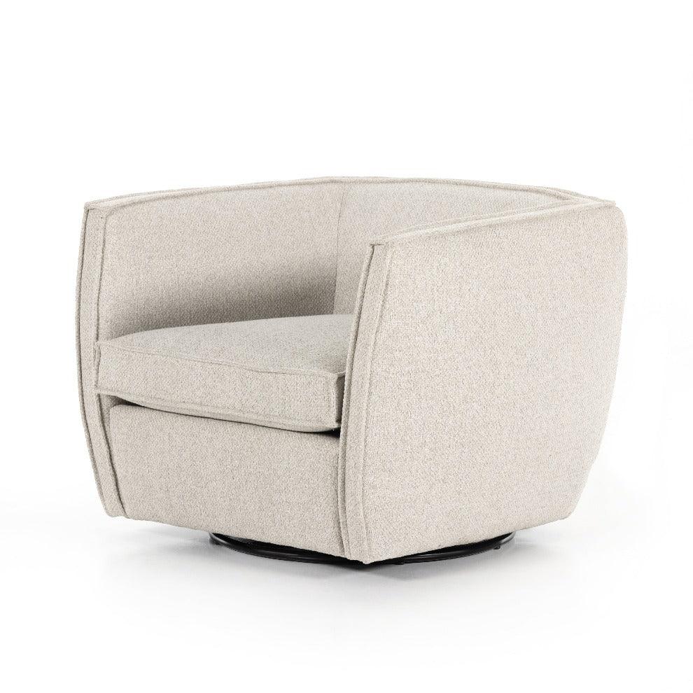 Rashi Falon Linen Swivel Chair - Reimagine Designs - Accent Chair, Armchair, new, Swivel Chair
