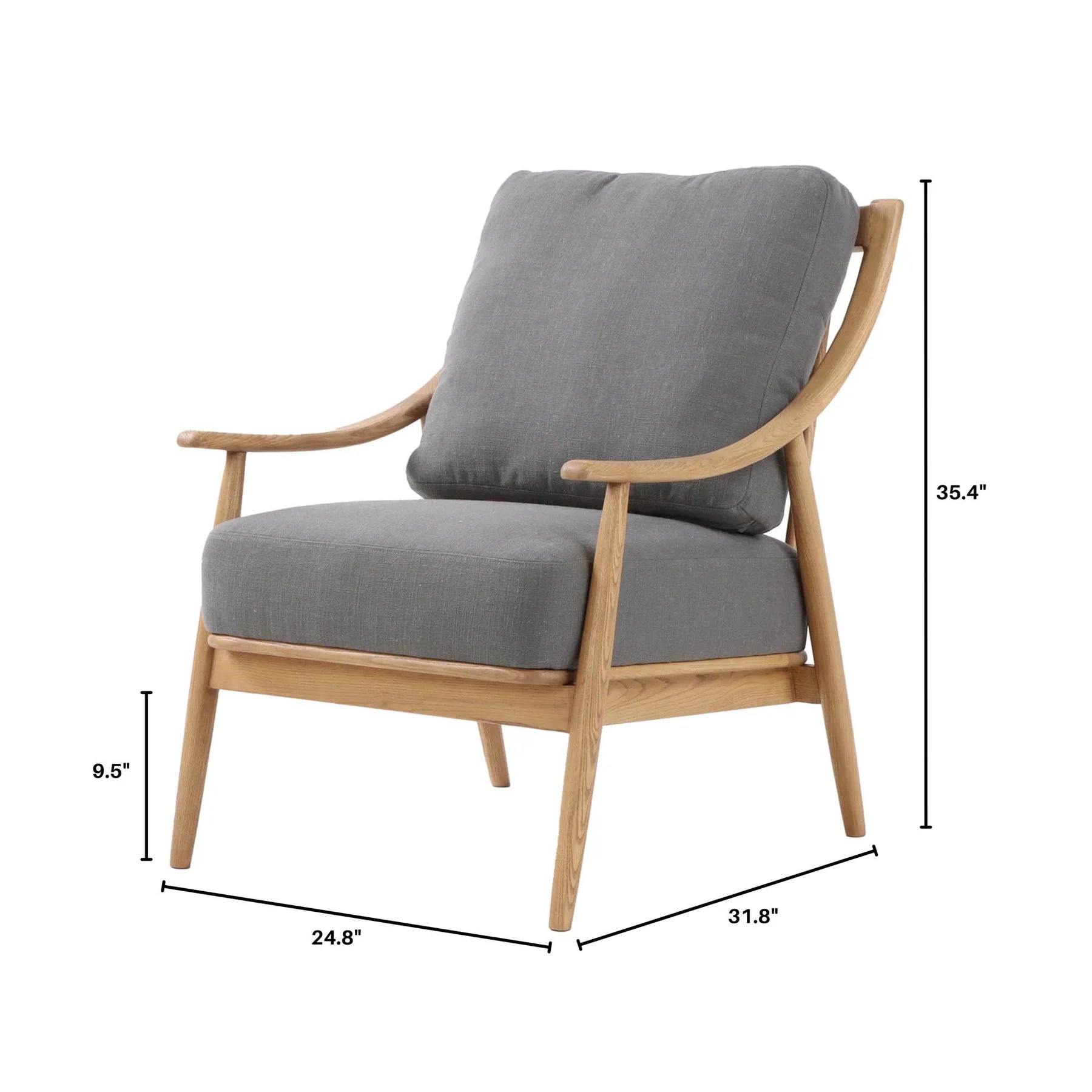 Kipsley Grey Natural Club Chair