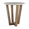Lunado Marble and Wood End Table