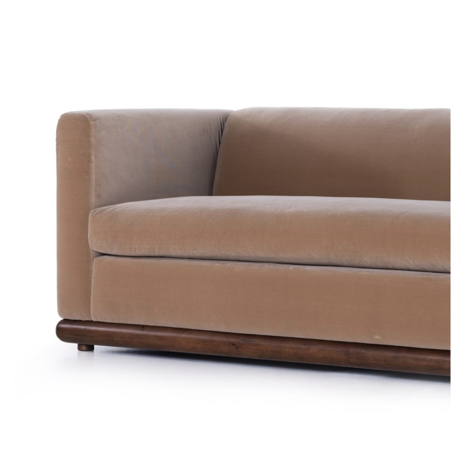 Elizabeth Velvet Taupe Sofa – Reimagine Designs