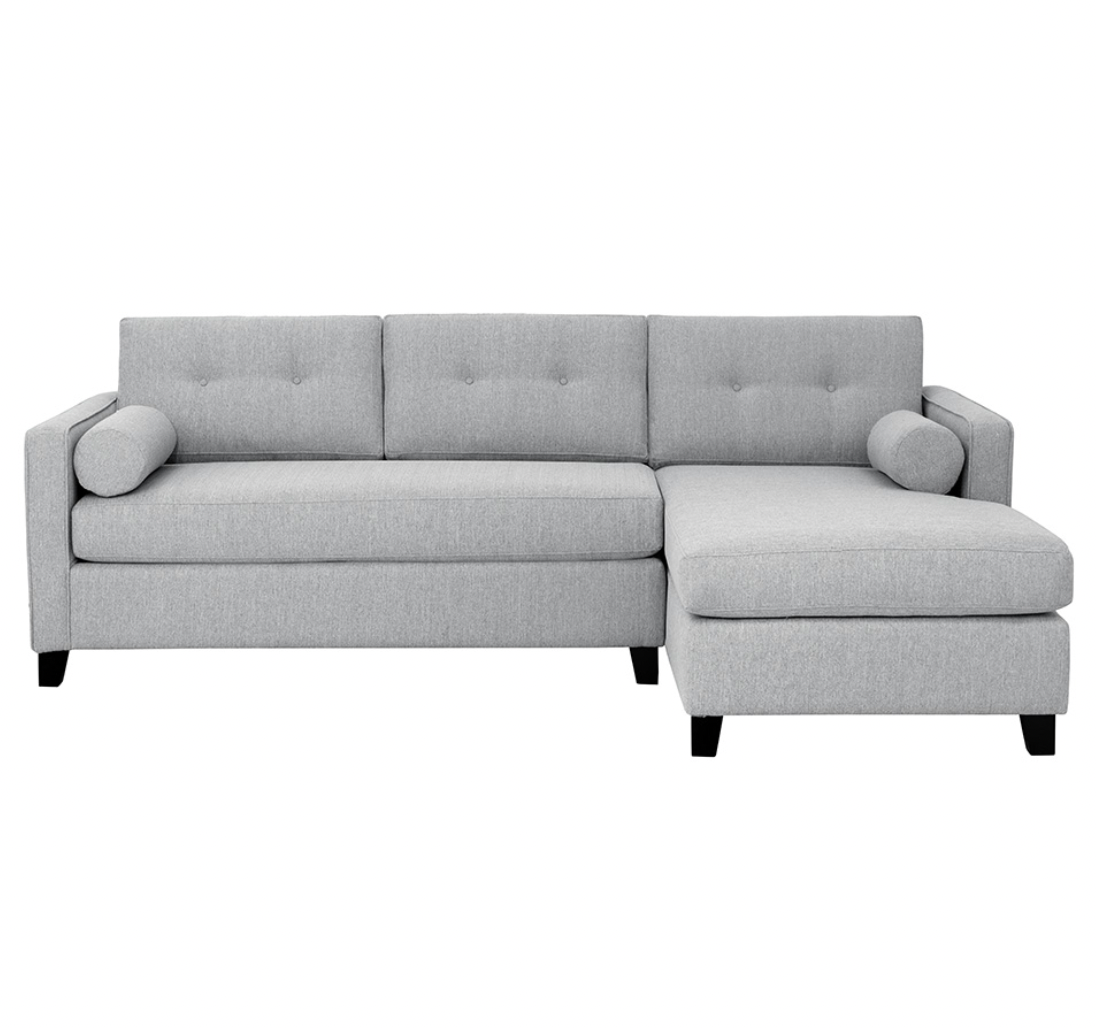 Lautner Dove Grey Sofa Bed Chaise 