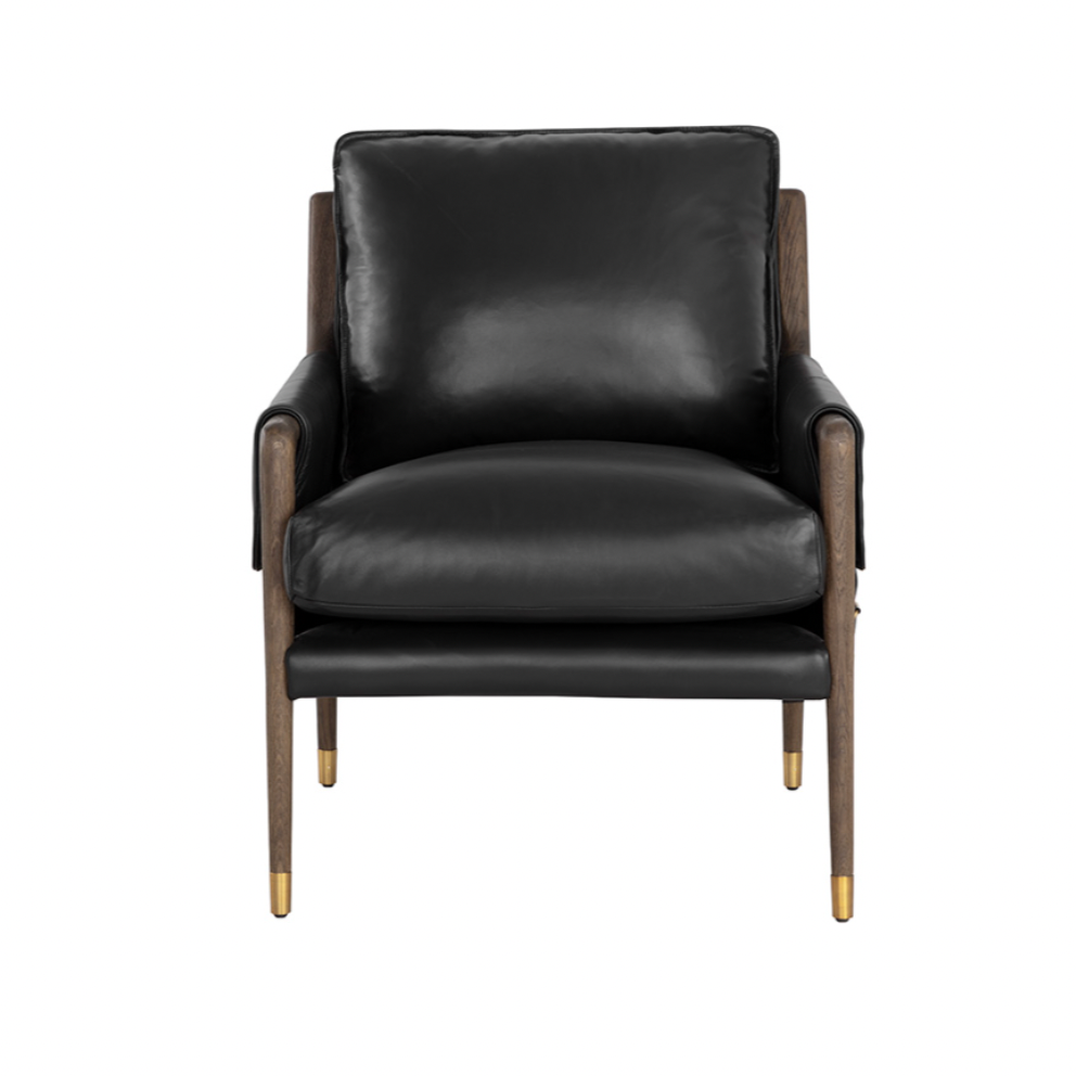 Mauti Cortina Black Leather Lounge Chair