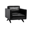 Rogers Cortina Black Leather Lounge Chair