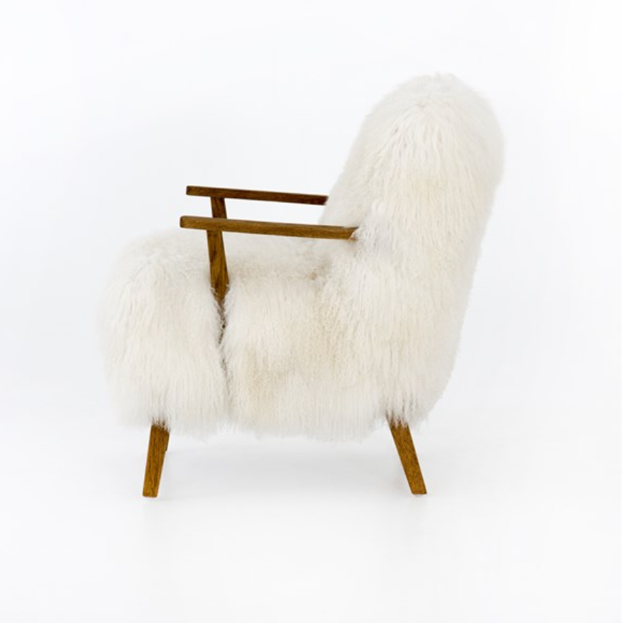 Ashland Cream Magnolian Fur Armchair