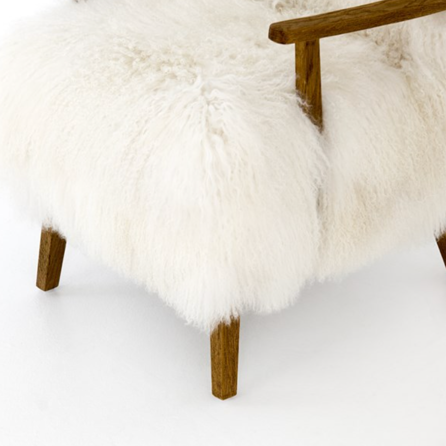Ashland Cream Magnolian Fur Armchair
