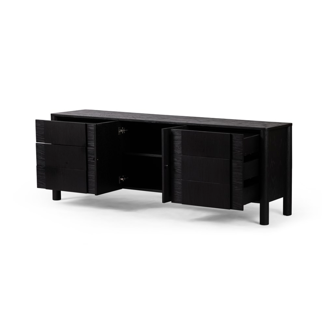 Pollard Brushed Ebony Oak Media Console