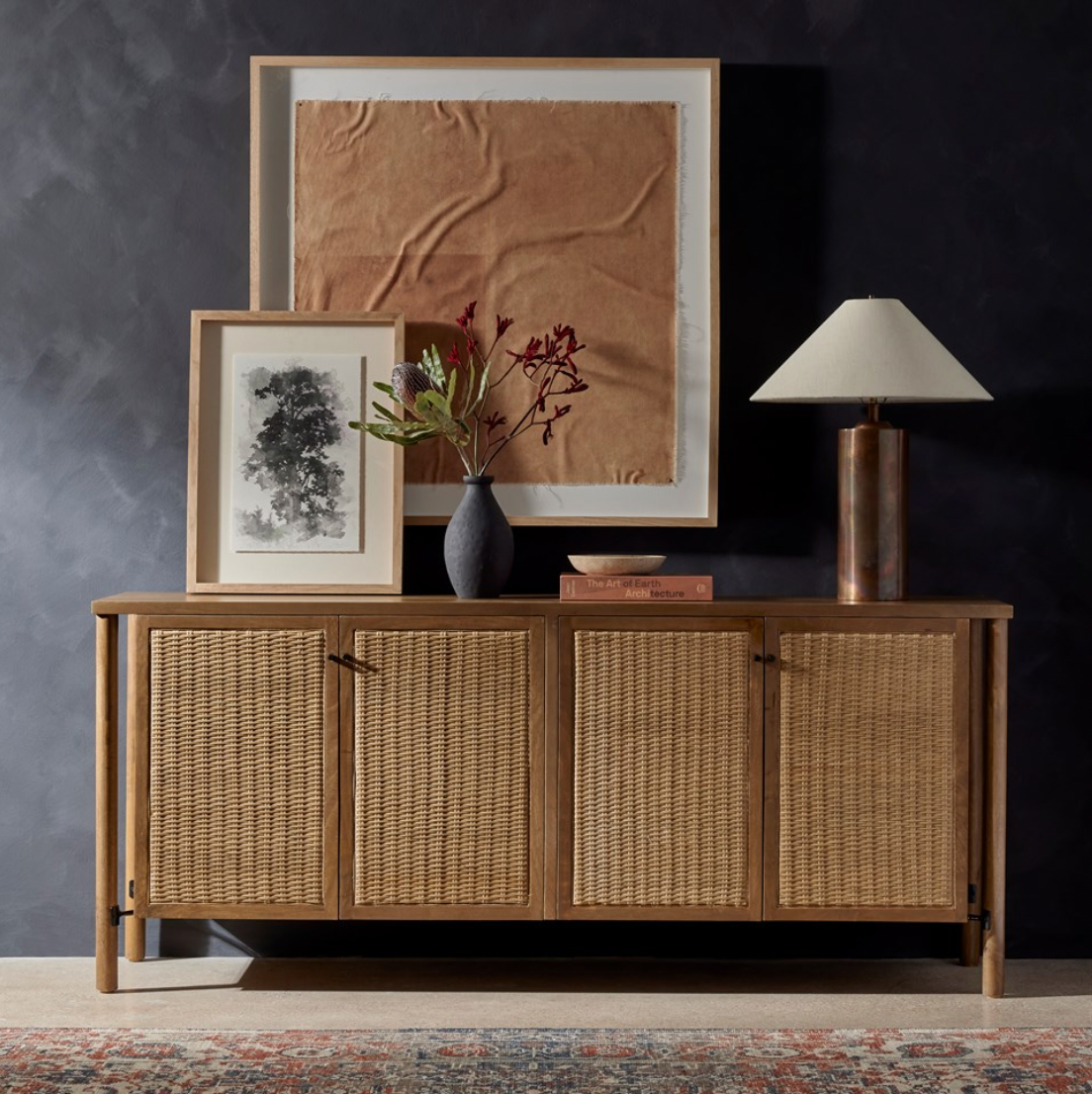 Veta Taupe Cane Sideboard Reimagine Designs