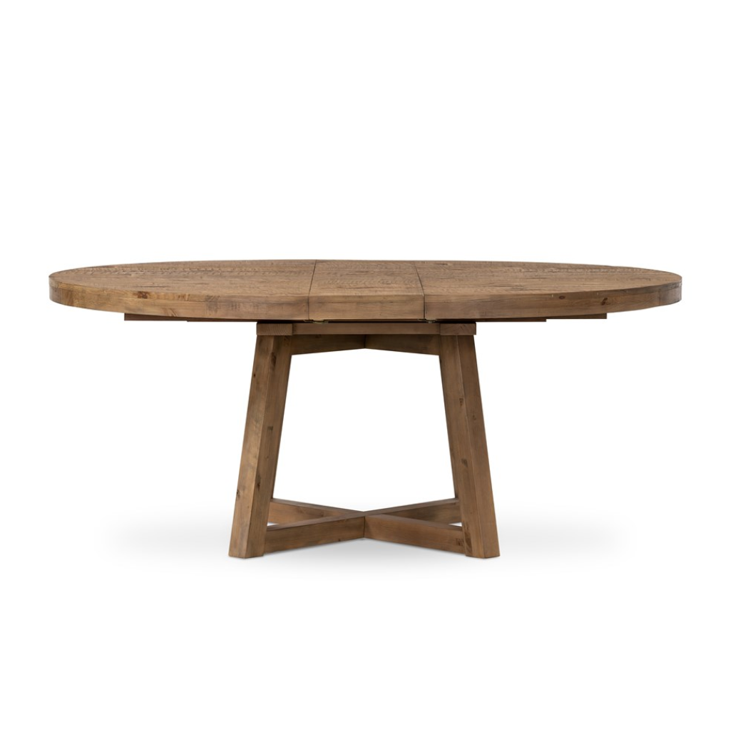 Eberwin Round Natural Extension Dining Table