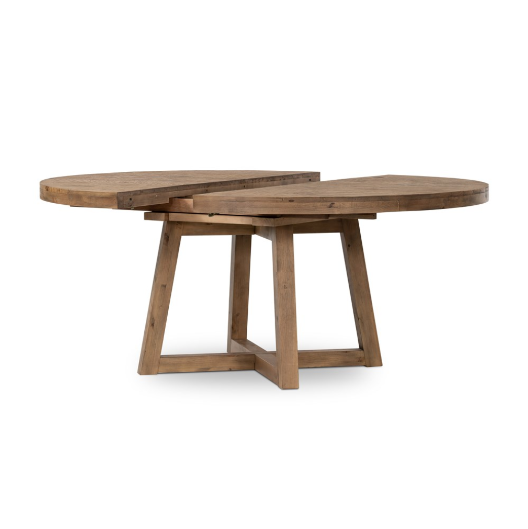 Eberwin Round Natural Extension Dining Table