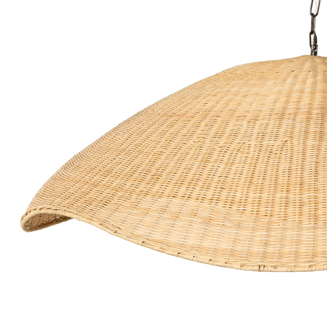 Overscale Natural Woven Rattan Pendant