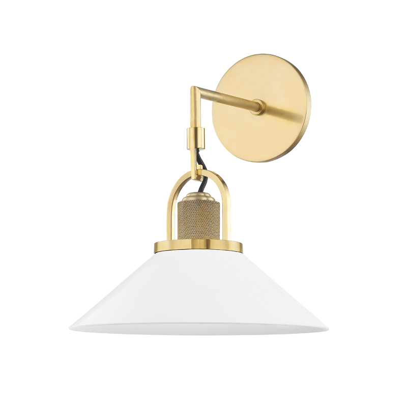 Syosset Aged Brass Wall Sconce Light - Reimagine Designs - Lighting, new, Sconce