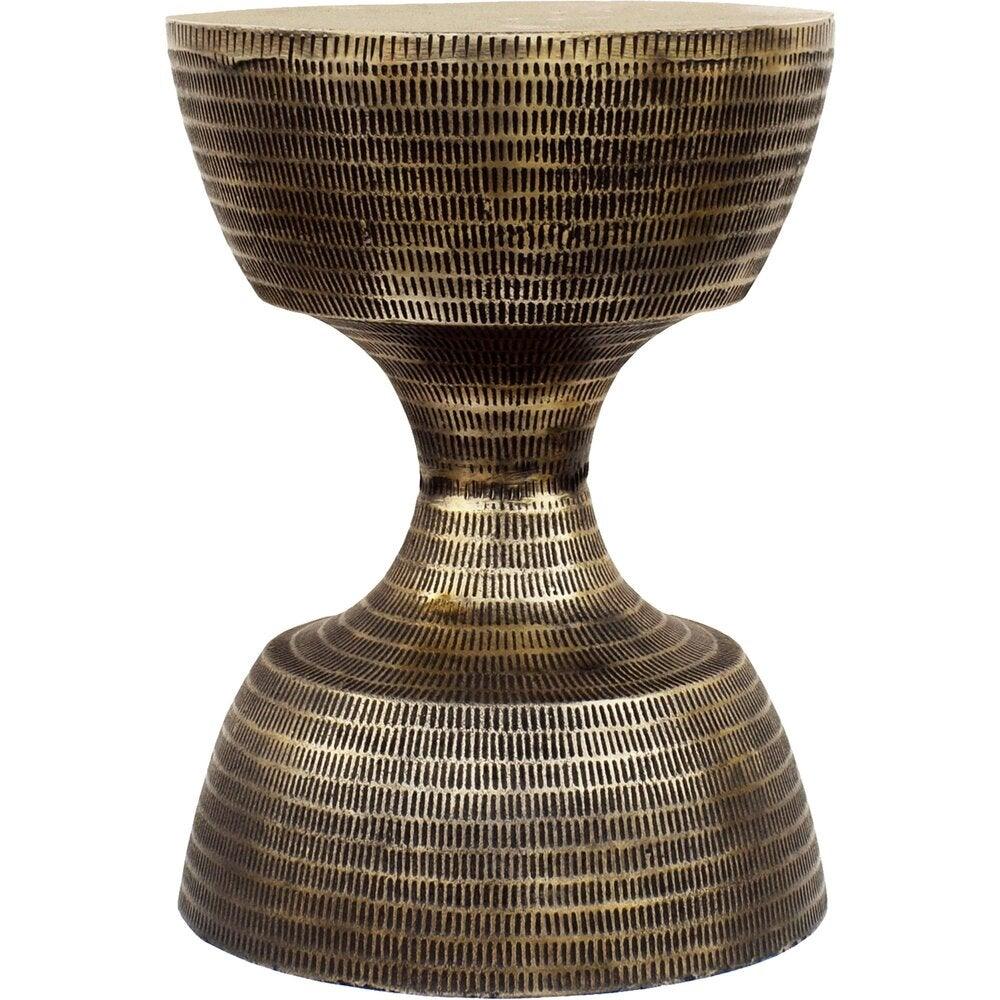 Jeeves Antique Brass End Table - Reimagine Designs - 