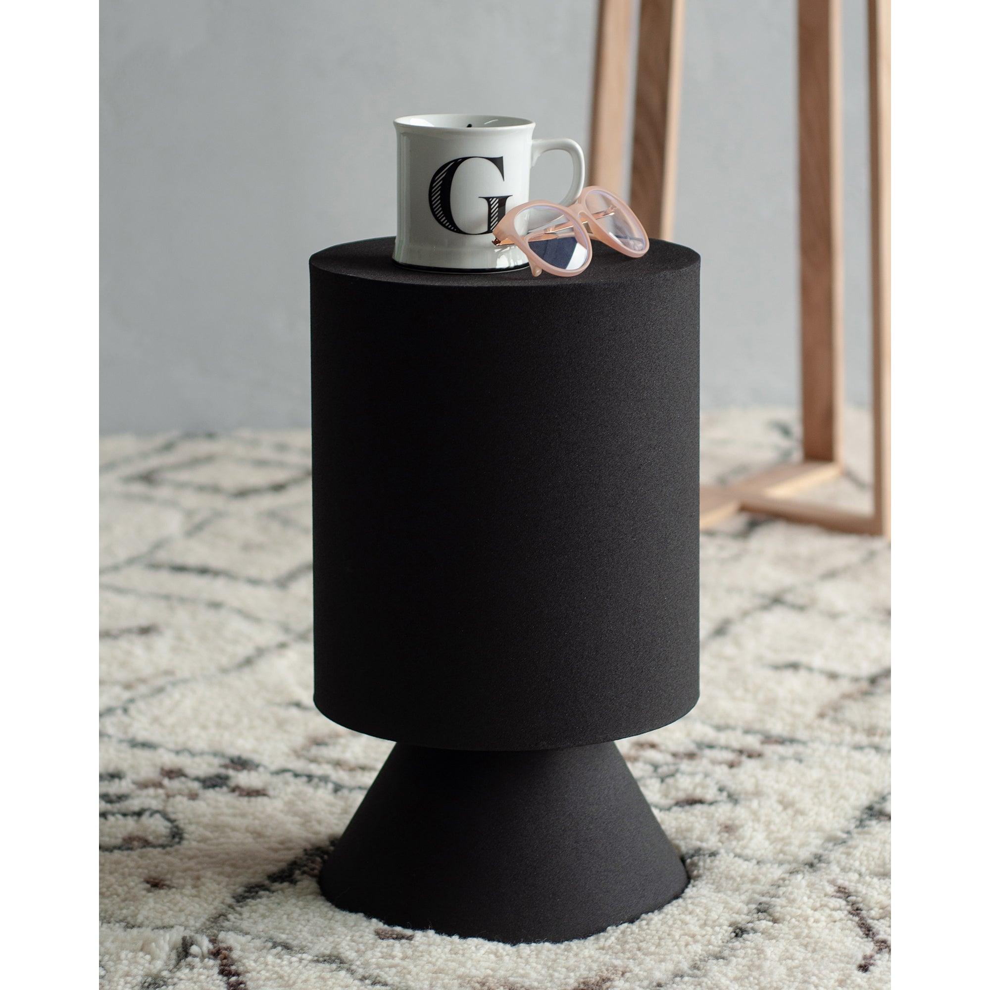 Oloria Matte Black End Table - Reimagine Designs - 