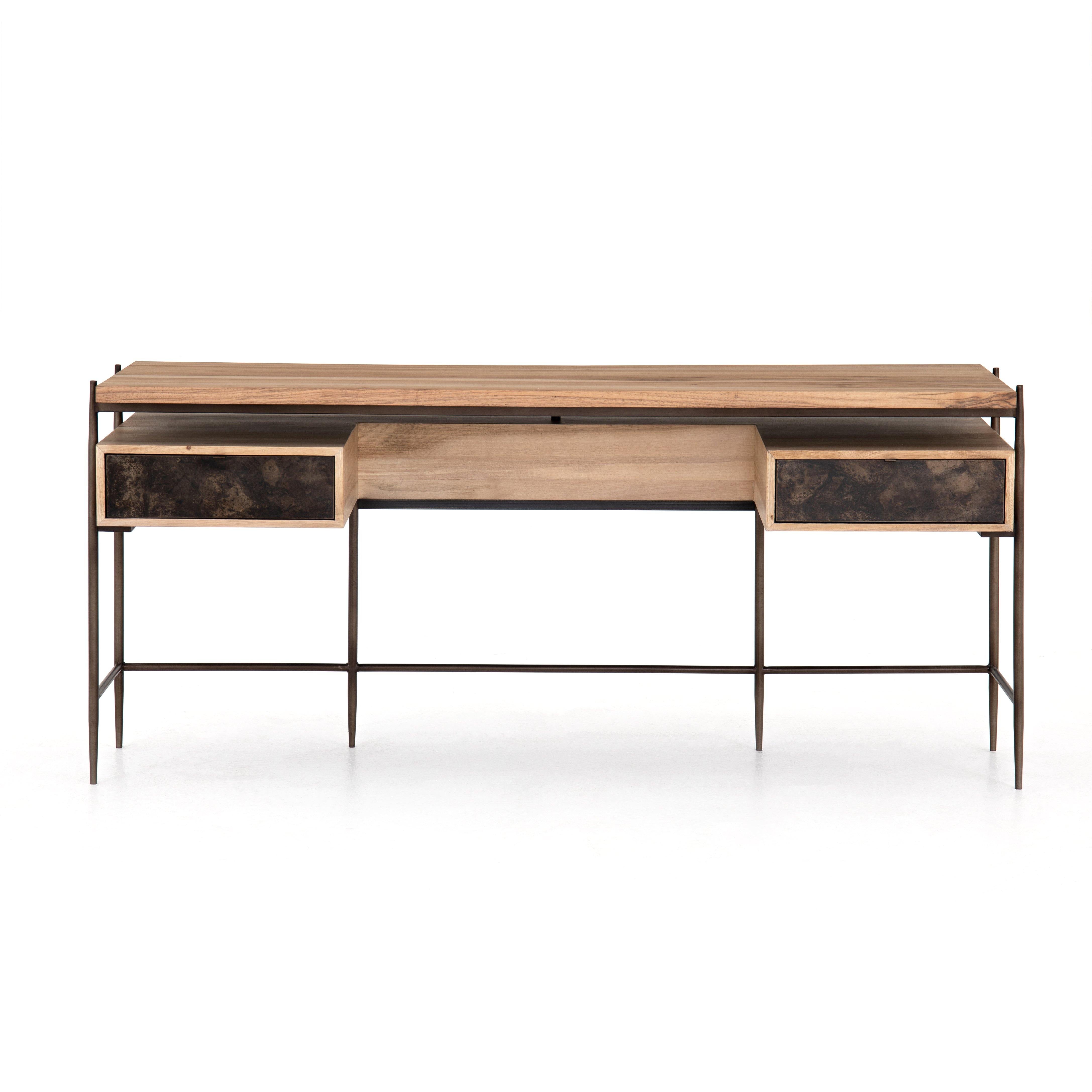 Miguel Blonde Walnut Desk - Reimagine Designs - Desks