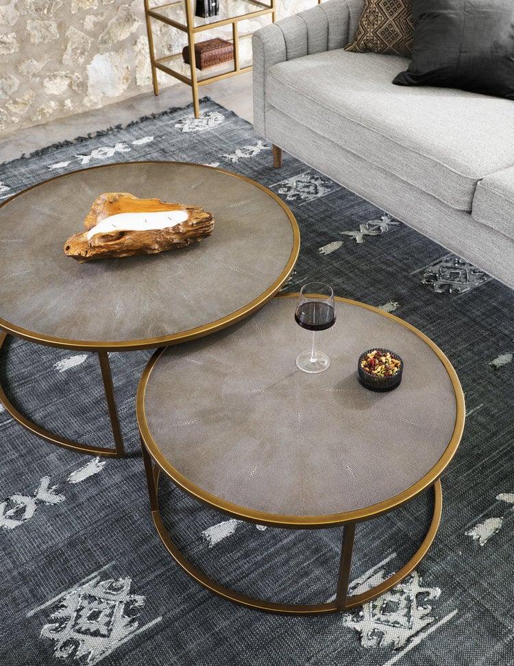 Shagreen Nesting Coffee Table - Reimagine Designs - 