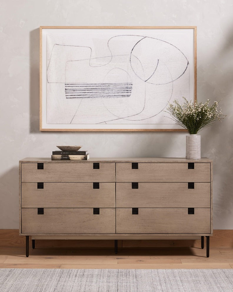 Carly 6 Drawer Acacia Dresser - Reimagine Designs - Dresser, new
