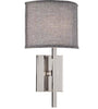 Sale - Nolan Wall Sconce, Grey Fabric - Reimagine Designs - Sconce