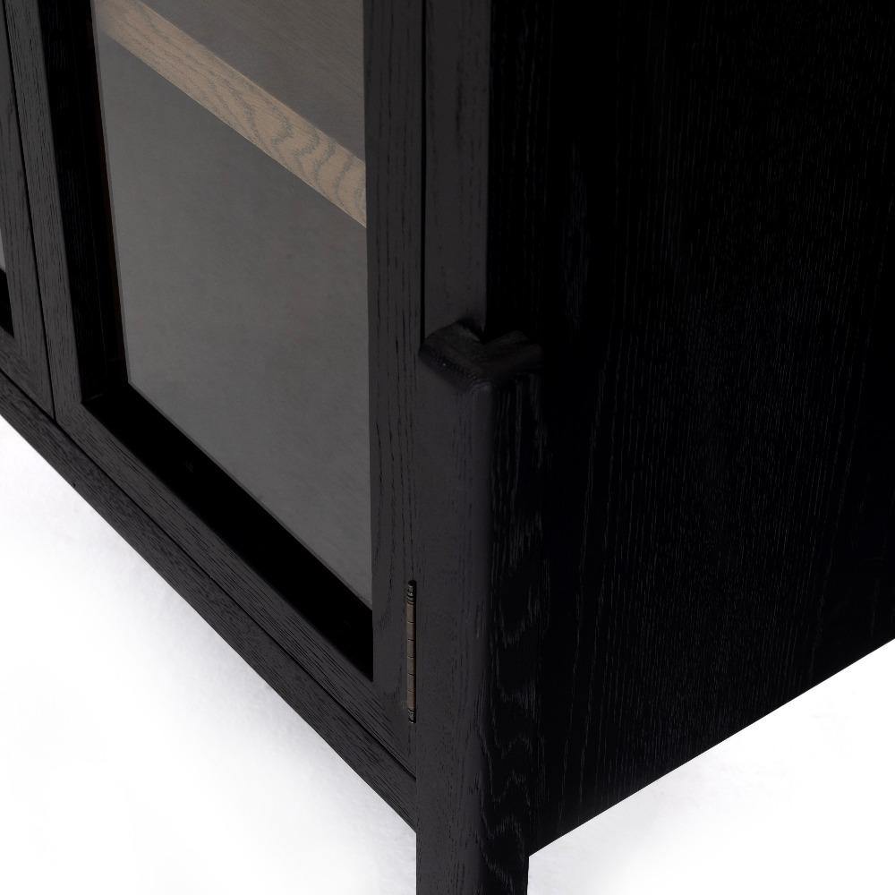 Tolle Drifted Black Oak Cabinet - Reimagine Designs - Bookcases, cabinet
