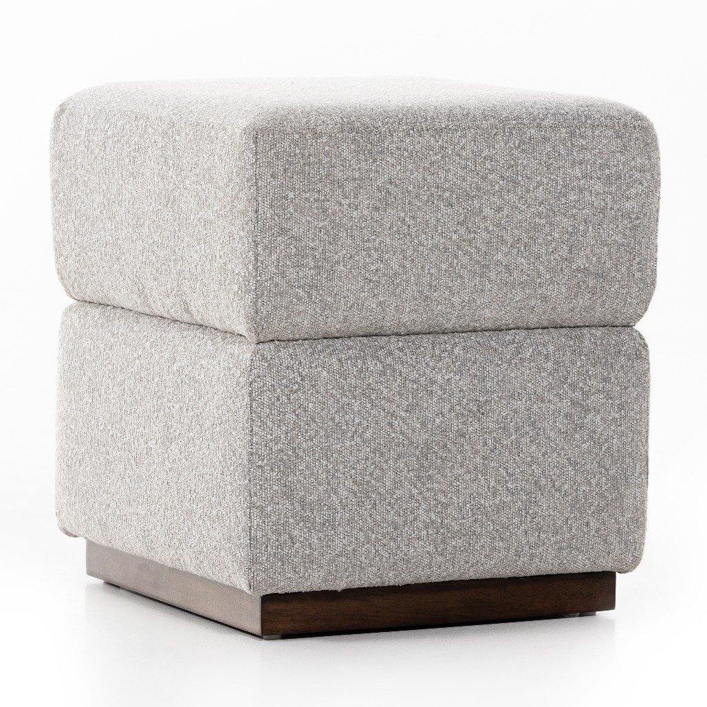 Maximo Grey Accent Stool - Reimagine Designs - new, ottoman