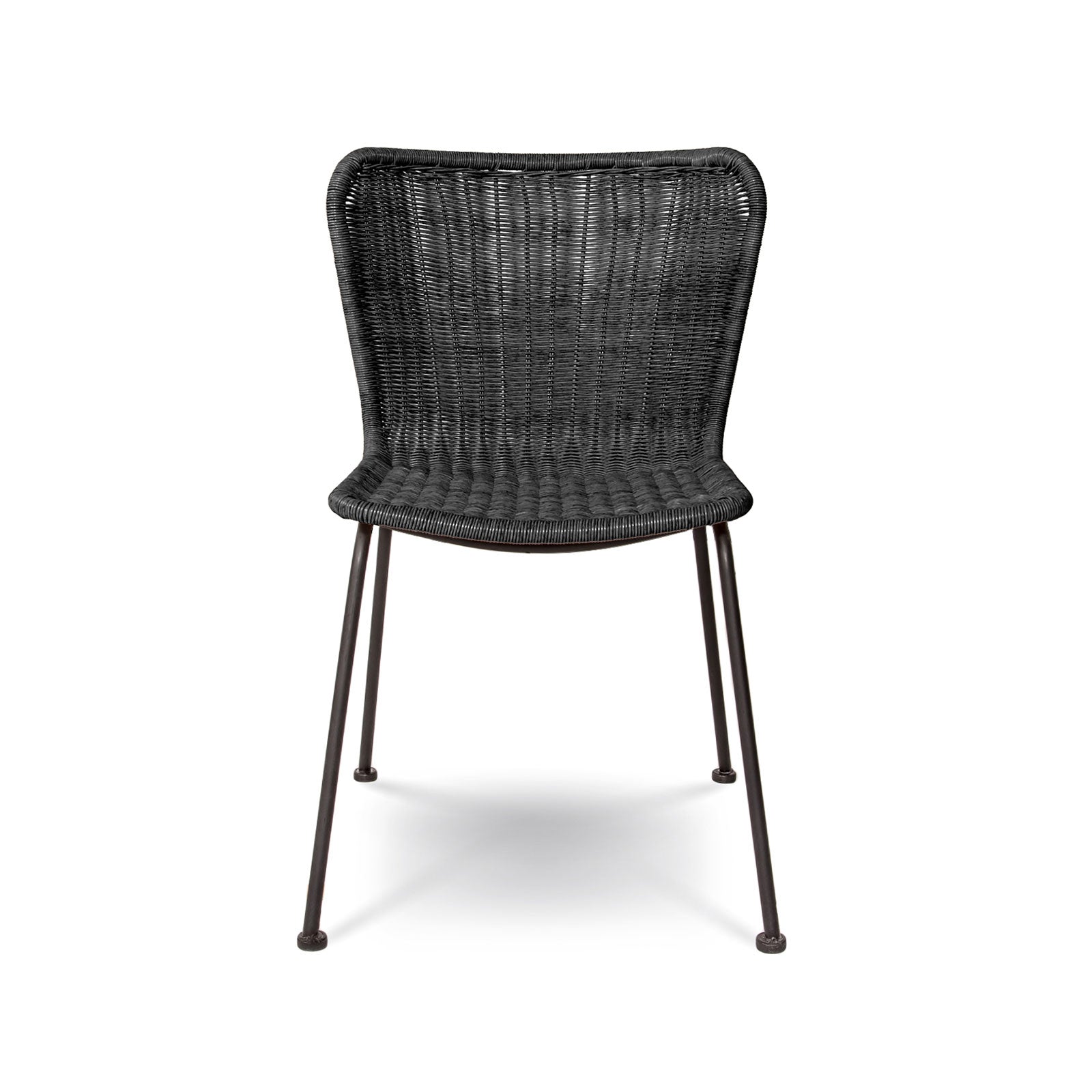 Calabria Wave Dining Chair, Matte Black