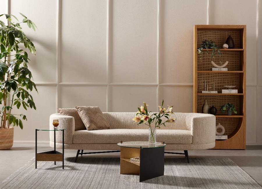 Carmela Irving Taupe Sofa - Reimagine Designs - new, sofas