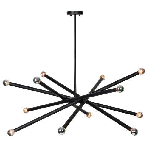 Clemente Matte Black Pendant Chandelier - Reimagine Designs - Pendant