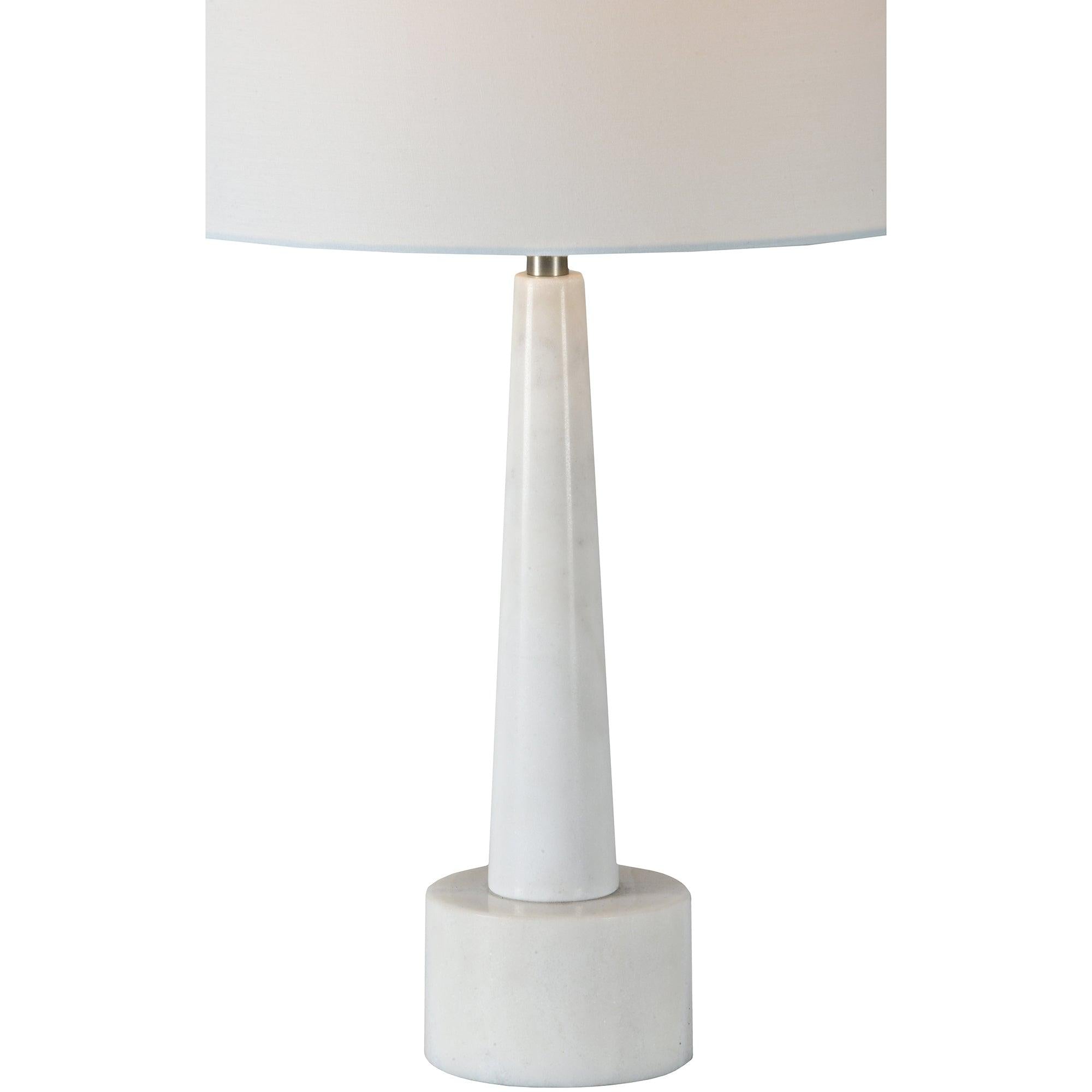 Normanton White Marble Table Lamp - Reimagine Designs - new, Table Lamp